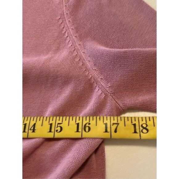 NEW Cyrus Dusty Pink Pointelle Knit Open Front Soft Girl, Career Sweater Size M - Picture 6 of 9